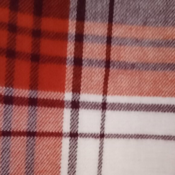 'CATO' NWT Plaid Shirt Size XL Burnt Orange/White, etc 100%Cotton - Picture 12 of 13